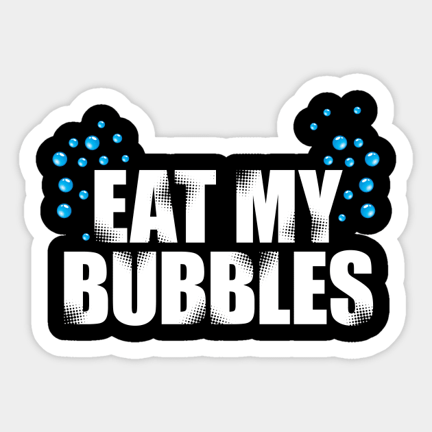 'Eat My Bubbles' Swimming Gift Sticker by ourwackyhome